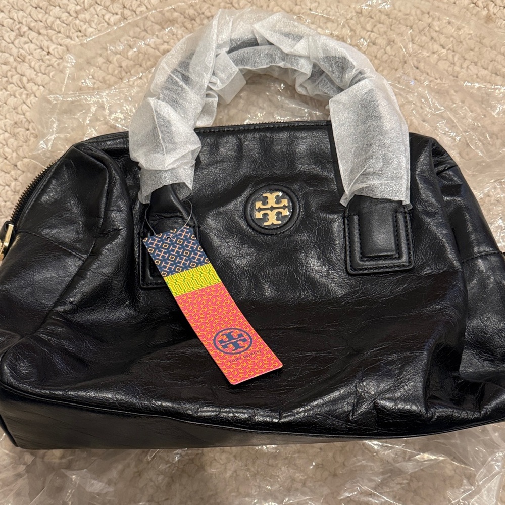 Tory Burch Black Leather Satchel